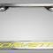 American Car Craft C5 Corvette - License Plate Frame with CORVETTE Inlay, Brushed Stainless, Choose Inlay Color 032050