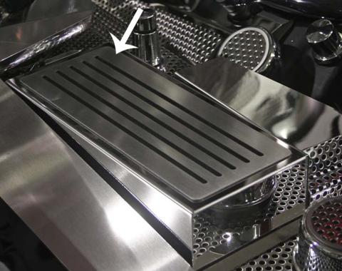 American Car Craft 2010-2014 Mustang GT - Fuse Box Cover Polished & Brushed, Stainless Steel 273022