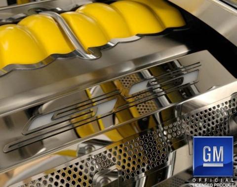 American Car Craft 2010-2015 Camaro SS - SS Style Fuel Rail Covers, Perforated Stainless Steel 103038