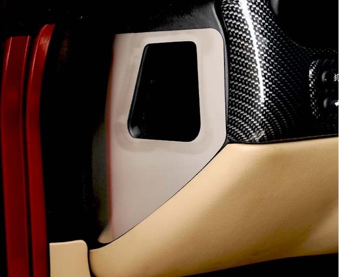 American Car Craft 1997-2004 C5/Z06 Corvette - Door Air Vent Cover Driver Side, Brushed Stainless Steel 031028