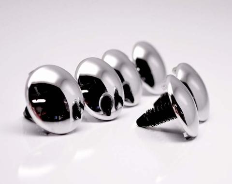 American Car Craft 2014-2019 Corvette Z06/Z51/C7 Stingray - Chrome Hood Liner Button Fasteners Kit 6Pc, 1" 053059