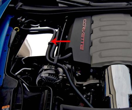 American Car Craft 2014-2019 Corvette Z06/Z51/C7 Stingray - Fuse Box Cover, Polished Stainless Steel 053036