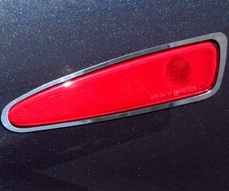 American Car Craft 2006-2013 C6 Corvette - Side Marker Light Trim 4Pc, Polished Stainless Steel 042066