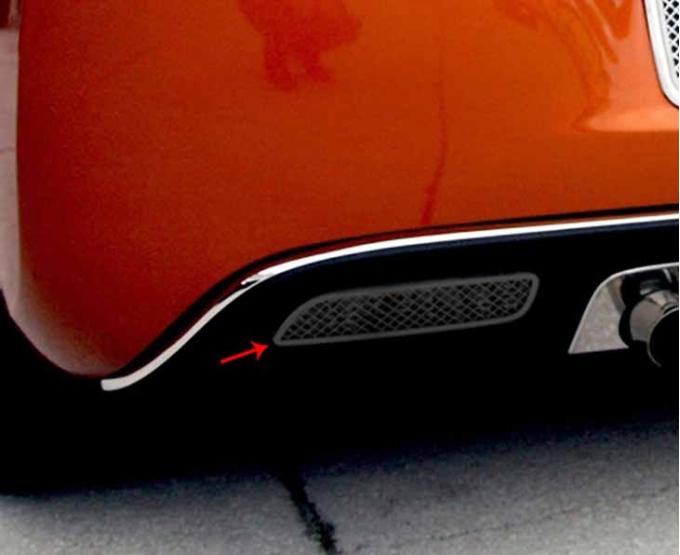 American Car Craft 2005-2013 C6 Corvette - Reverse Light Covers, Blakk Stealth Stainless Laser Mesh 042107