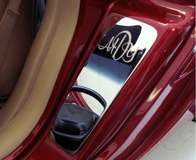 American Car Craft 1997-2004 C5/Z06 Corvette - Vanity Plates with Etched Monogram 2-3 Initials only, Polished Stainless 031022