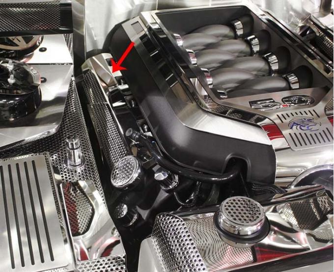 American Car Craft 2010-2014 Mustang GT - Fuel Rail Covers Perforated, Polished Stainless 273017