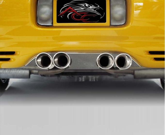 American Car Craft 1997-2004 C5/Z06 Corvette - Exhaust Filler Panel for Corsa Exhaust Quad Pro Tips, Polished Stainless 032009