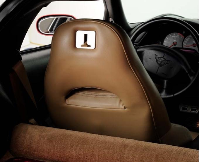 American Car Craft 1997-2004 C5/Z06/ZR1/GS Corvette - Seat Lever Trim Plate 2Pc, Brushed Finished 031039