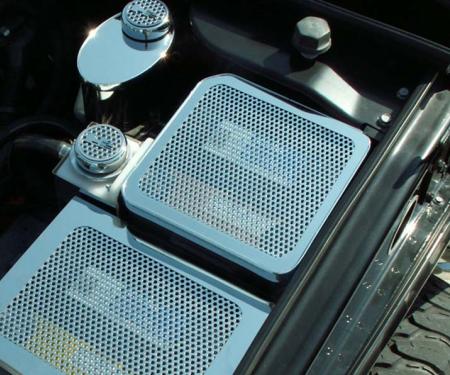 American Car Craft 2003-2007 Hummer H2 - Perforated Fuse Box Cover, Polished Stainless Steel 493002