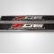 American Car Craft 2014-2019 C7 Corvette - Light Up Z06 SUPERCHARGED Replacement Door Sills 2Pc, Carbon Fiber with Stainless Trim 051026