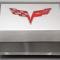 American Car Craft 2005-2013 C6 Corvette - Deluxe Fuse Box Cover with Crossed Flags Emblem, Stainless Steel, Choose Color 043116