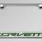 American Car Craft 2014-2019 C7 Corvette - License Plate Frame CORVETTE Lettering, Stainless Steel, Choose Vinyl or LED Color 052033