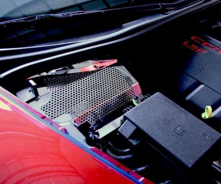 American Car Craft 2005-2007 C6 Corvette - Battery Cover Perforated (05-07 only), Polished Stainless Steel 043060