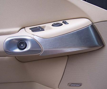 American Car Craft 2005-2013 C6 Corvette - Door Knee Guard Driver Side only 1Pc, Brushed Stainless Steel 041023