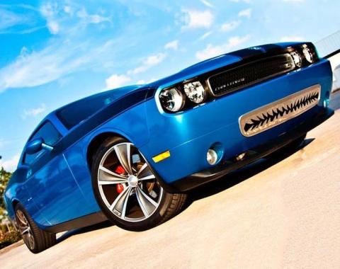 American Car Craft 2011-2014 Challenger 5.7L/SRT8 - Lower Front 'Shark Tooth' Grille (11-14), Polished Stainless Steel 152011