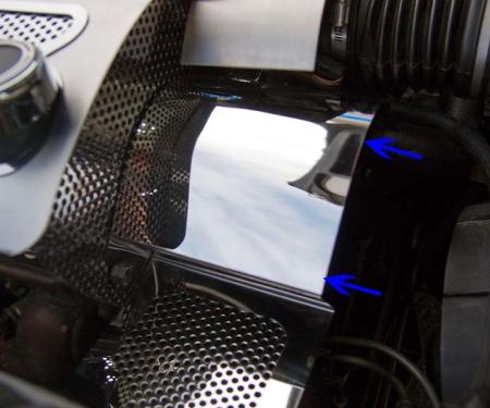 American Car Craft 1997-2004 C5/Z06 Corvette - Belt Tension Cover Perforated, Polished Stainless Steel 033056