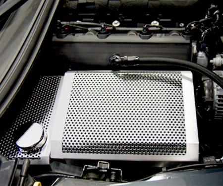American Car Craft 2014-2019 Corvette Z06/Z51/C7 Stingray - Perforated/Brushed Fuse Box Cover, Stainless Steel 053064