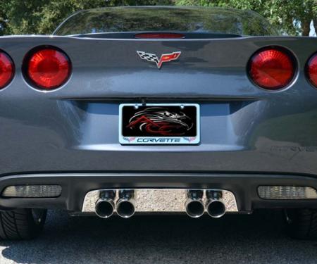 American Car Craft 2005-2013 C6 Corvette - Stock Exhaust Filler Panel Plain, Polished Stainless Steel 042001