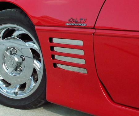 American Car Craft 1991-1994 C4 Corvette - Vent Spears 8Pc, Polished Finish 022001