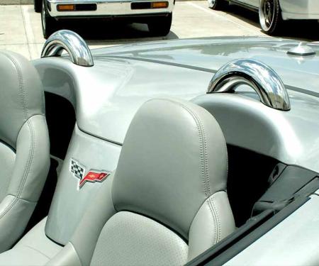 American Car Craft 2005-2013 C6 Corvette - Convertible Faux Roll Bars, Polished Finish 041007