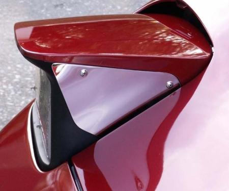 American Car Craft 1997-2004 C5/Z06 Corvette - Headlight Bucket Covers Standard 2Pc, Polished Stainless Steel 033024