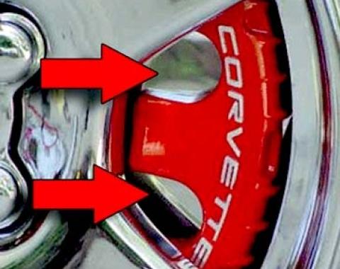 American Car Craft 1997-2004 C5/Z06 Corvette - Brake Pad Covers 4Pc, Polished Stainless Steel 032012