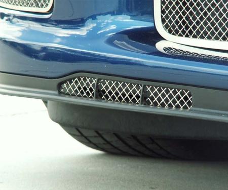 American Car Craft 2006-2013 Z06/GS/ZR1/C6 Corvette - Air Dam Grilles Laser Mesh, Polished Stainless Steel 042045