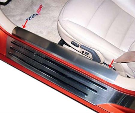 American Car Craft 2005-2013 C6 Corvette - Inner Door Sills 2Pc, Brushed Stainless Steel 041026