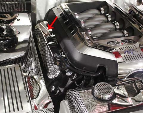 American Car Craft 2010-2014 Mustang GT - Fuel Rail Covers Perforated, Polished Stainless 273017