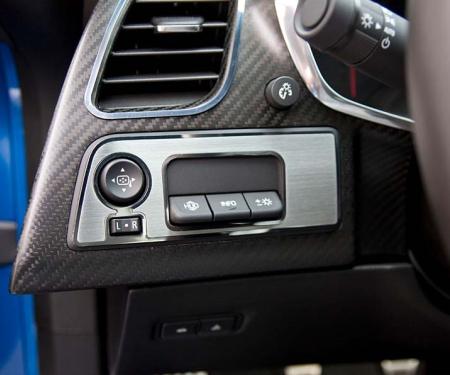 American Car Craft 2014-2019 C7 Corvette - Mirror Control/ HUD Trim Plate, Brushed Stainless Steel (Coupe) 051013