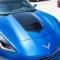American Car Craft 2014-2019 Corvette Stingray - Hood Vent Graphic Black Carbon Fiber with Brushed Black Trim, Premium Vinyl 052081