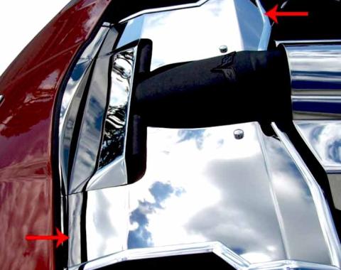 American Car Craft 2005-2007 C6 Corvette - Radiator Cover [2005-07], Polished Stainless Steel 043034
