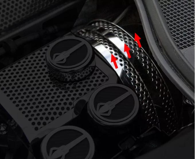 American Car Craft 2014-2019 C7 Z06/ZR1/Grand Sport - Brake Booster Cover Perforated 3Pc, Stainless Steel (Polished Finish) 053070