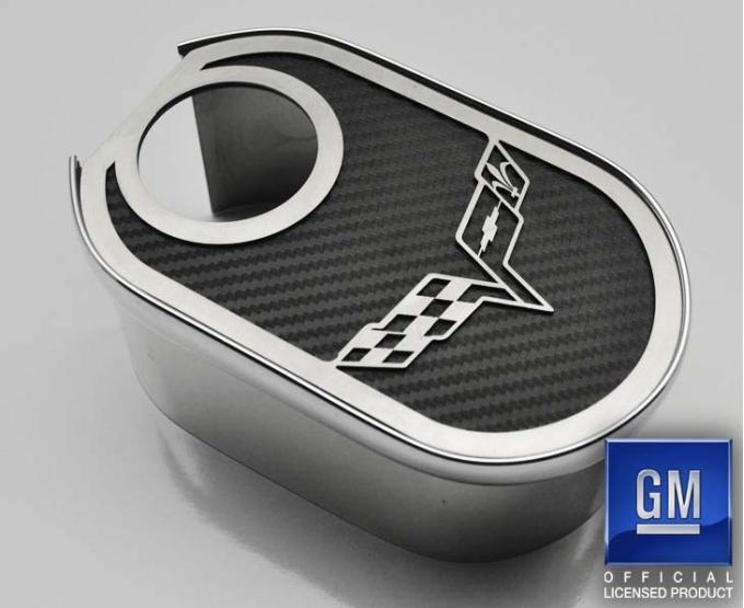 American Car Craft 2005-2008 C6 Corvette - Master Cylinder Cover with Crossed Flags & Cap Cover Choose Color 043131