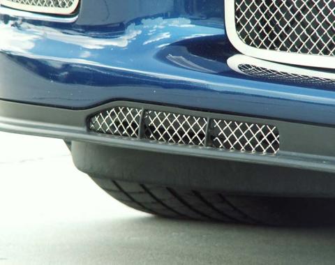 American Car Craft 2006-2013 Z06/GS/ZR1/C6 Corvette - Air Dam Grilles Laser Mesh, Polished Stainless Steel 042045