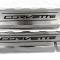 American Car Craft 2014-2019 C7/Z51 Corvette - CORVETTE Style Fuel Rail Covers Factory Overlay 2Pc, Stainless Steel, Choose Color 053118