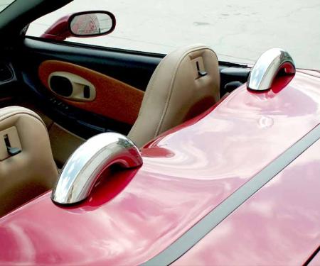 American Car Craft 1998-2004 C5 Corvette Convertible - Faux Roll Bars 2Pc, Polished Stainless Steel 031006