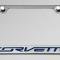 American Car Craft 2014-2019 C7 Corvette - License Plate Frame CORVETTE Lettering, Stainless Steel, Choose Vinyl or LED Color 052033