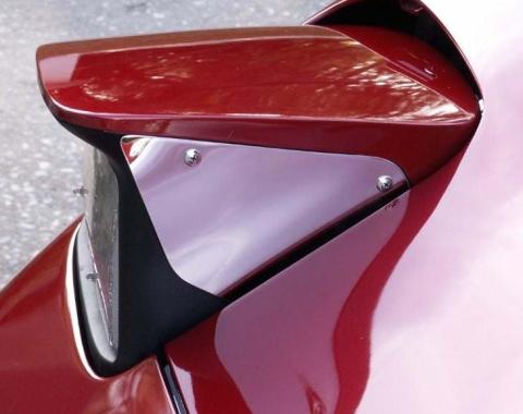 American Car Craft 1997-2004 C5/Z06 Corvette - Headlight Bucket Covers Standard 2Pc, Polished Stainless Steel 033024