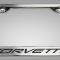 American Car Craft C5 Corvette - License Plate Frame with CORVETTE Inlay, Brushed Stainless, Choose Inlay Color 032050