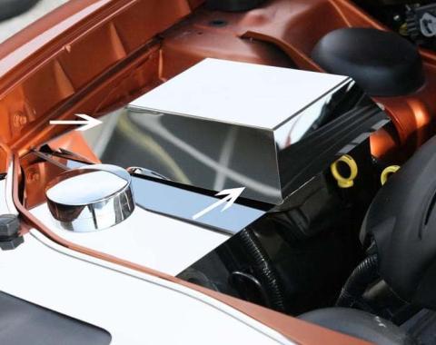 American Car Craft 2005-2010 Chrysler 300/Dodge Charger/Magnum 5.7 SRT8 - Fuse Box Cover, Polished Stainless 303017