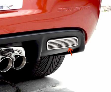 American Car Craft 2005-2013 C6 Corvette - Billet Style Reverse Light Covers, Polished Stainless Steel 042059