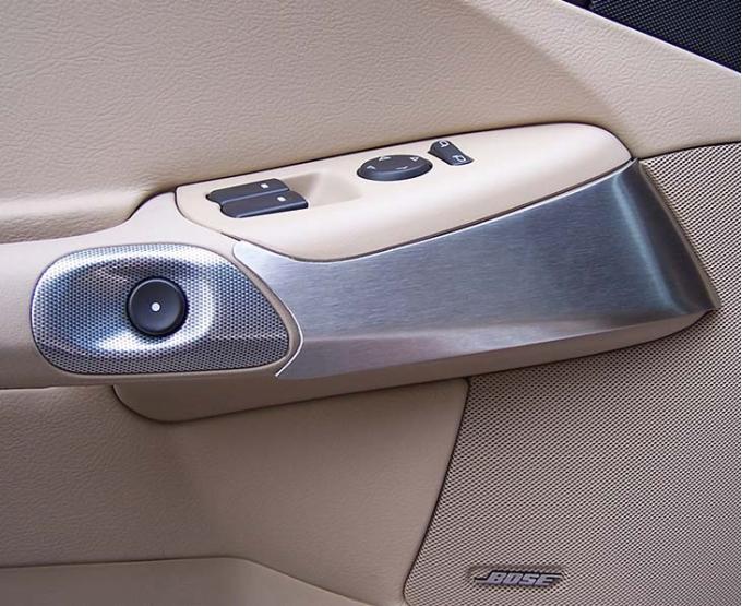 American Car Craft 2005-2013 C6 Corvette - Door Knee Guard Driver Side only 1Pc, Brushed Stainless Steel 041023