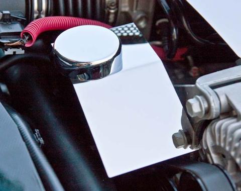 American Car Craft 2008-2013 C6/Z06/GS Corvette - Power Steering Reservoir Cover with Cap, Polished Stainless 043085