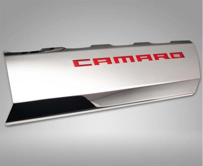 American Car Craft 2016-2021 Camaro SS - Fuel Rail Cover Overlays with CAMARO Cutout 2Pc, Polished Stainless Steel 103077