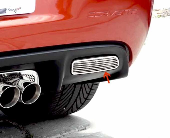 American Car Craft 2005-2013 C6 Corvette - Billet Style Reverse Light Covers, Polished Stainless Steel 042059
