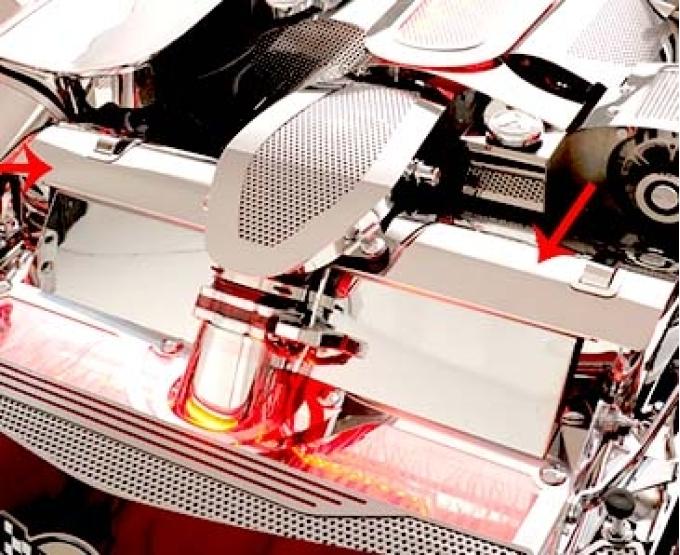 American Car Craft 1997-2004 C5/Z06 Corvette - Radiator Cover, Polished Stainless Steel 033057