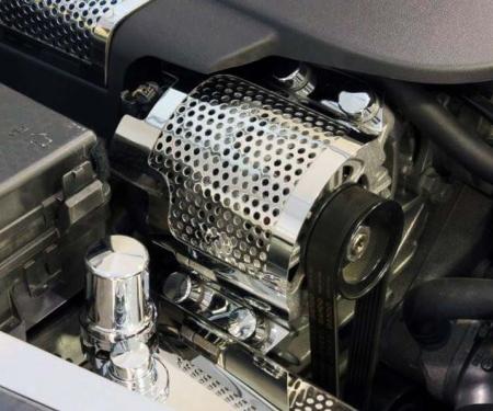 American Car Craft 2009-2011 Corvette ZR1 only - Alternator Cover Perforated Style, Polished Stainless Steel 043068