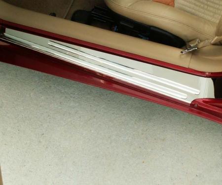 American Car Craft 1997-2004 C5/Z06 Corvette - Outer Door Sills with Chrome Ribs 2Pc, Polished Stainless Steel 031009
