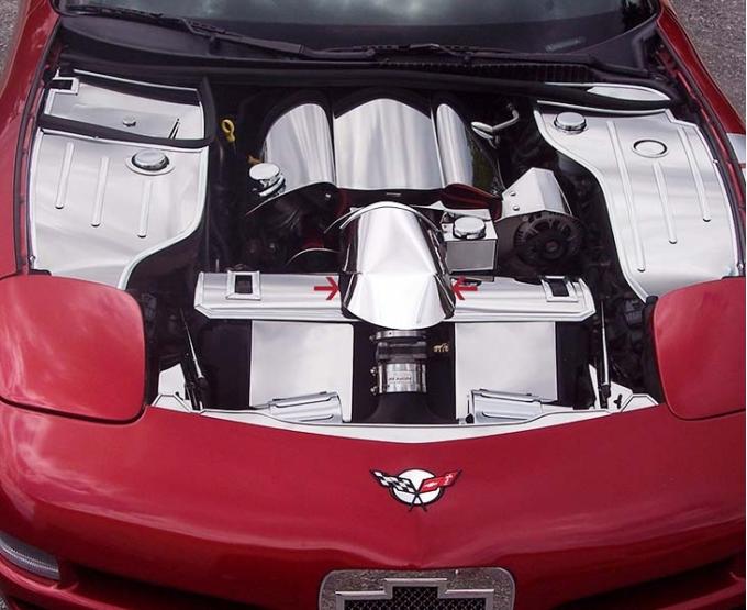 American Car Craft 1997-2004 C5/Z06 Corvette - Stock Air Bridge Cover, Polished Stainless Steel 033043